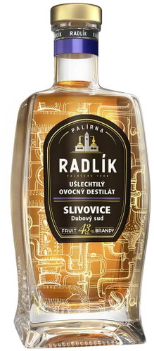 Radlík Slivovice oak cask 0.5L 43% vol. - Spirit - Main image