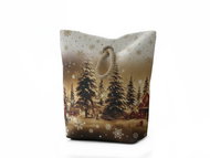 Forbyt Christmas doorstop Snow-covered landscape CYH6019R, 22 × 23 cm - Christmas Decoration