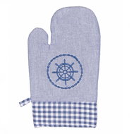 Forbyt Kitchen Towel Karo and circle blue 1 piece 18 × 28 cm - Oven Mitt