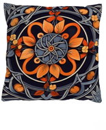 4sleep Povlak na polštář 40 × 40 na zip velur - Květinová mandala - Povlak na polštář