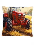 4sleep Pillowcase 40 × 40 zipped velour - Tractor red - Pillowcase