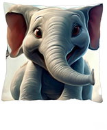 4sleep Povlak na polštář 40 × 40 na zip velur - Slůně - Povlak na polštář