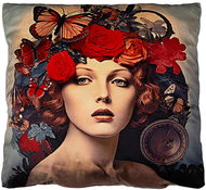 4sleep Pillowcase 40 × 40 zipped velour - Alfons Mucha painting - Pillowcase