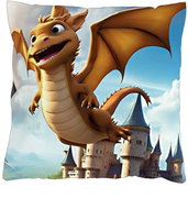 4sleep Pillowcase 40 × 40 cm, zipped velour - Draco - Pillowcase