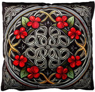 4sleep Pillowcase 40 × 40 cm, zipped velour - Floral composition - Pillowcase