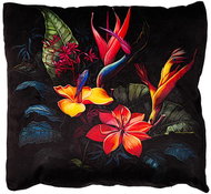 4sleep Pillowcase 40 × 40 cm, zipped velour - Exotic Flowers Strelcie - Pillowcase