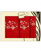 4sleep Dárkové balení ručníků a osušek Artiborda - červená 72 - Towel Set