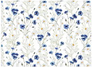 4DAVE Gift wrapping paper blue flower - Wrapping Paper