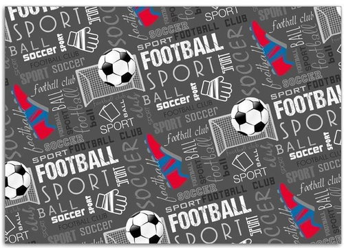 4DAVE Gift wrapping paper football - Wrapping Paper - Main image