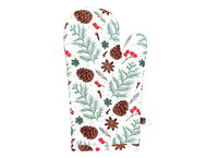 Forbyt BY101 Christmas kitchen mitt 18 × 28 cm, pine cones - Oven Mitt