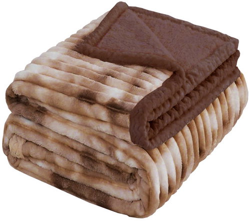 4sleep Microplush blanket sheep/lamb 160 × 200 cm, Mourek brown - Blanket - Main image