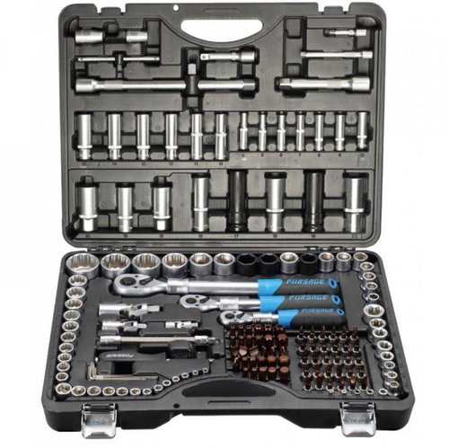 Forsage 1/4'', 1/2'' and 3/8", 150 pcs + 6 pcs - PREMIUM - Socket Wrench Set - Main image