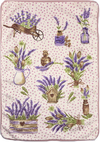 4sleep 40 × 60 cm, Levandule puntík růžový - Microfiber Cloth - Main image