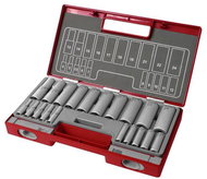 Fortum (4700012) sockets, extended, set of 20, 61CrV5 - Socket Head