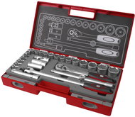 Fortum (4700014) sockets, set of 27, 1/2", 61CrV5 - Socket Head