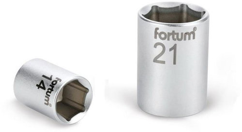 Fortum (4700415) socket, 1/2", 15 mm, L 38 mm, 61CrV5 - Drive Socket - Main image