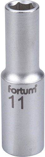 Fortum (4700511) extended, 1/2", 11 mm, L 77 mm, 61CrV5 - Drive Socket - Main image