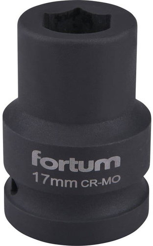 Fortum (4703017) Impact socket, 3/4", 17 mm, L 52 mm, CrMoV - Drive Socket - Main image
