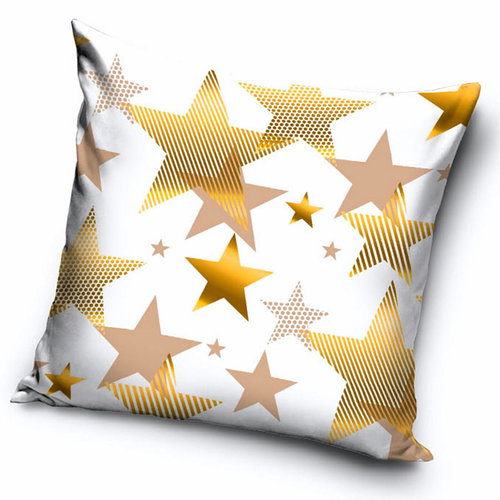 TipTrade Christmas cover Golden stars 40 × 40 cm - Pillowcase - Main image