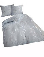 4sleep Fern leaves silver 430 cotton sateen 140 × 200 + 70 × 90 - Bed Linen