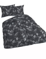 4sleep Leaf grey 448-3 cotton sateen 140 × 200 + 70 × 90 - Bed Linen
