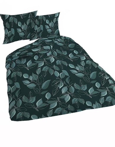 4sleep Leaf green 448-4 cotton sateen 140 × 200 + 70 × 90 - Bed Linen - Main image