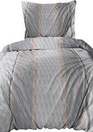 4sleep Flannel bedding 140 × 220 cm + 70 × 90 cm, Geometry grey - Bed Linen