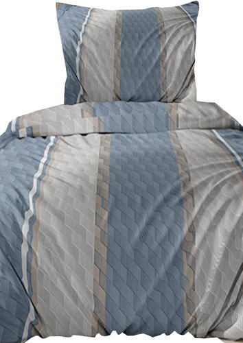 4sleep Flannel bedding 140 × 220 cm + 70 × 90 cm, Geometry blue - Bed Linen - Main image