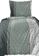 4sleep Flannel bedding 140 × 200 cm + 70 × 90 cm, Geometric shapes on green - Bed Linen