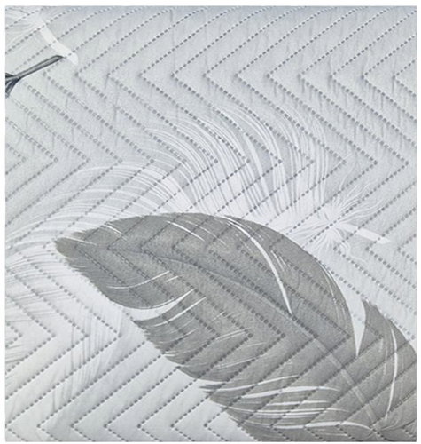 4sleep Reversible bedspread 200 × 220 cm - feather grey on white/grey - Bed Cover - Main image