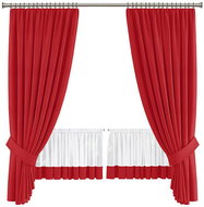 4sleep Ready-made curtain set Bella - red - Drape