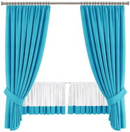 4sleep Set of finished curtains Bella - light blue - Drape