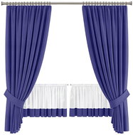 4sleep Set of finished curtains Bella - dark blue - Drape