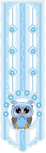 4sleep Panel curtain for children 50 × 160 cm - Owl blue - Drape - Main image