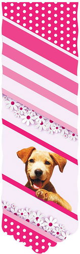 4sleep Panel curtain for children 50 × 160 cm - Dog pink - Drape - Main image