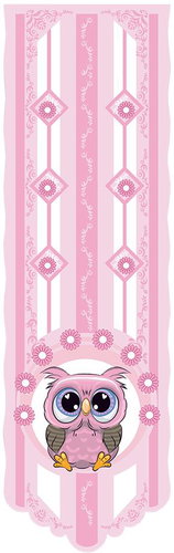4sleep Panel curtain for children 50 × 160 cm - Owl pink - Drape - Main image