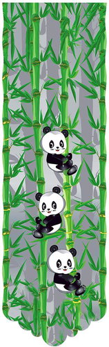 4sleep Panel curtain for children 50 × 160 cm - Panda green - Drape - Main image