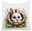 Pillowcase with zipper velour, 40 × 40 cm, Bunny in a stump