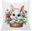 Pillowcase with zipper velour, 40 × 40 cm, Bunny in a basket