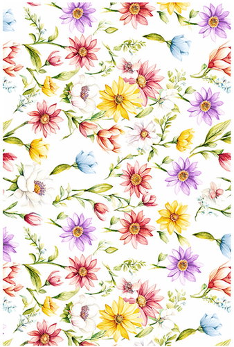 4sleep Tablecloth/placemat 30 × 45 cm, coloured flowers - Tablecloth - Main image