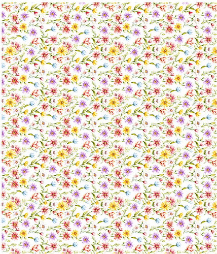 4sleep Tablecloth 120 × 140 cm, coloured flowers - Tablecloth - Main image
