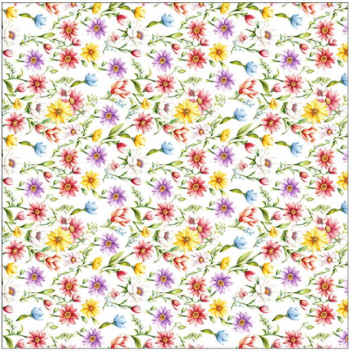 4sleep Tablecloth 75 × 75 cm, coloured flowers - Tablecloth - Main image