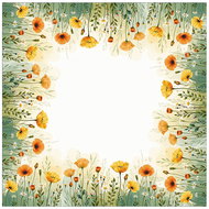 4sleep Tablecloth 75 × 75 cm, meadow with poppies - Tablecloth