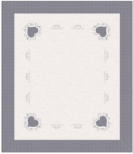 4sleep Tablecloth 120 × 140 cm, heart beige - Tablecloth - Main image