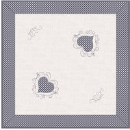 4sleep Tablecloth 75 × 75 cm, heart beige - Tablecloth