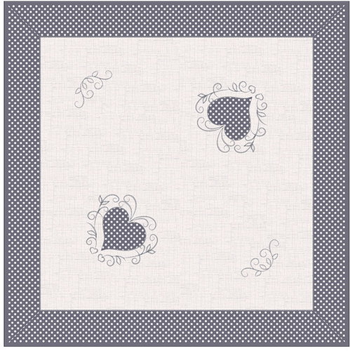 4sleep Tablecloth 75 × 75 cm, heart beige - Tablecloth - Main image