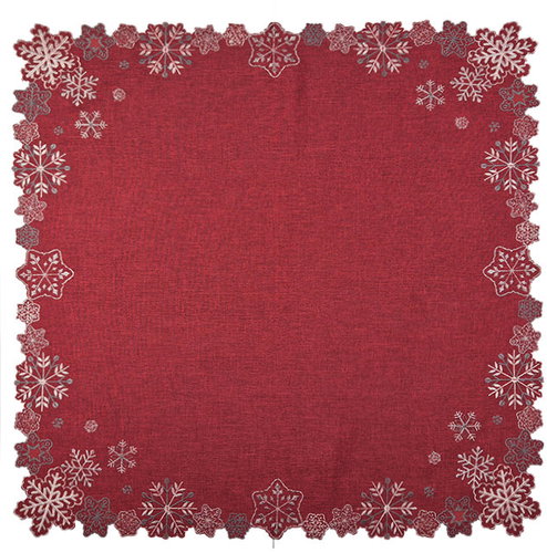 4sleep Christmas tablecloth snowflakes red 40 × 140 cm - Tablecloth - Main image
