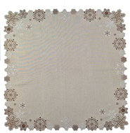 4sleep Christmas tablecloth snowflakes beige 40 × 140 cm - Tablecloth