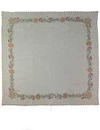 4sleep Christmas tablecloth twigs and snowflakes brown 85 × 85 cm - Tablecloth