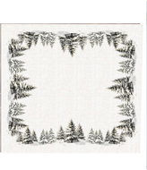 4sleep Christmas tablecloth snowy green trees 85 × 85 cm - Tablecloth